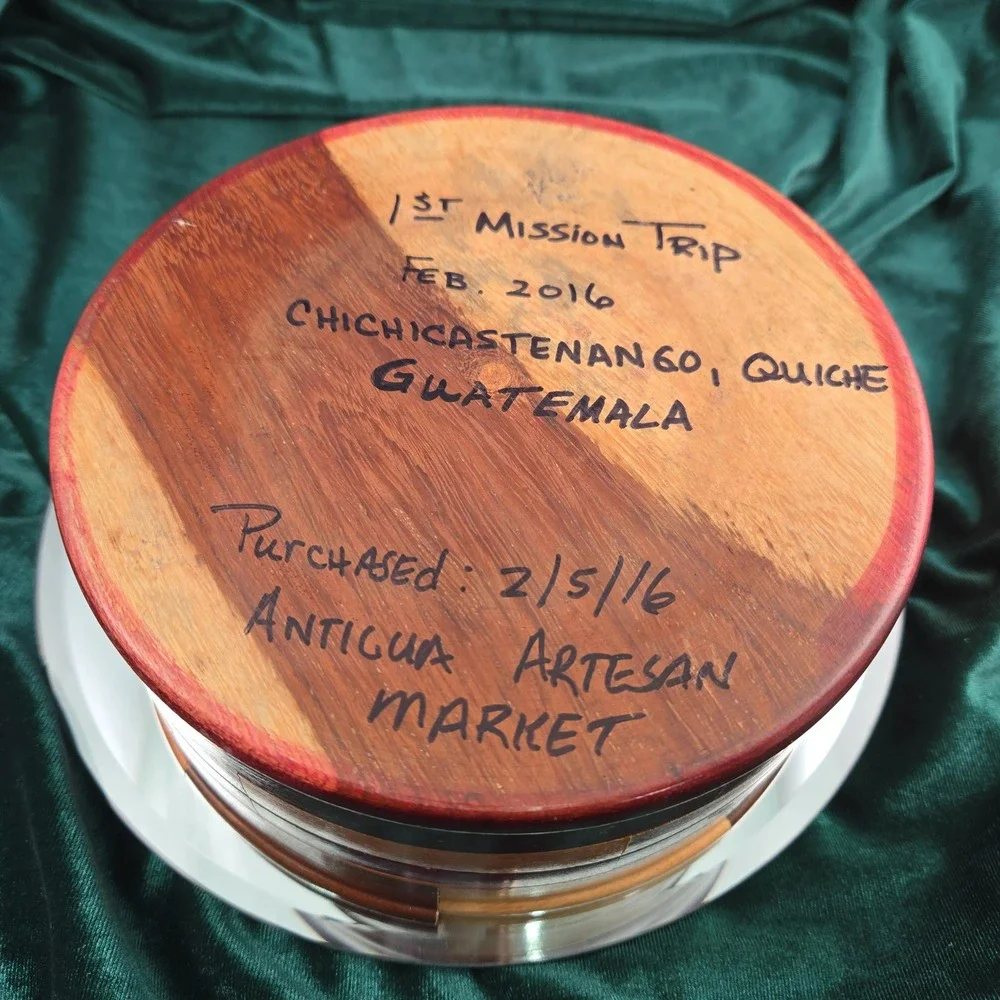 Guatemalan Handcrafted Multi-Tone Wood Bowl‎ Chichicastenango 7.5
